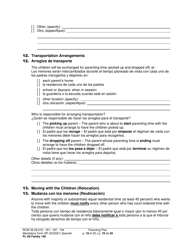 Form FL All Family140 Parenting Plan - Washington (English/Spanish), Page 19