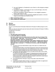 Form FL All Family150 Restraining Order - Washington (English/Spanish), Page 6