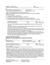 Form FL Divorce221 Motion for Immediate Restraining Order (Ex Parte) - Washington (English/Spanish), Page 15