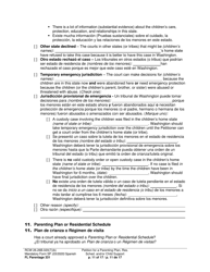 Form FL Parentage331 Petition for Parenting Plan, Residential Schedule, and/or Child Support - Washington (English/Spanish), Page 11