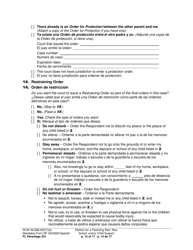 Form FL Parentage331 Petition for Parenting Plan, Residential Schedule, and/or Child Support - Washington (English/Spanish), Page 14