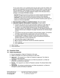 Form FL Parentage333 Final Order and Findings for a Parenting Plan, Residential Schedule and/or Child Support - Washington (English/Spanish), Page 10