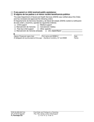Form FL Parentage333 Final Order and Findings for a Parenting Plan, Residential Schedule and/or Child Support - Washington (English/Spanish), Page 15