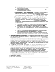 Form FL Modify601 Petition to Change a Parenting Plan, Residential Schedule or Custody Order (Ptmd) - Washington (English/Spanish), Page 15