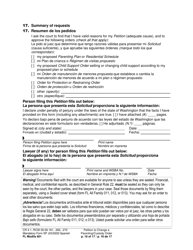 Form FL Modify601 Petition to Change a Parenting Plan, Residential Schedule or Custody Order (Ptmd) - Washington (English/Spanish), Page 16