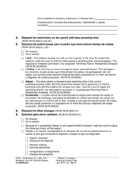 Form FL Modify601 Petition to Change a Parenting Plan, Residential Schedule or Custody Order (Ptmd) - Washington (English/Spanish), Page 7