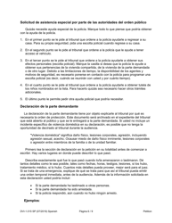 Instrucciones para Formulario WPF DV-1.015 Petition for Order for Protection - Washington (Spanish), Page 6