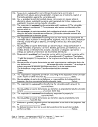 Form WPF VA-3.015 Order for Protection - Vulnerable Adult - Washington (English/Spanish), Page 4