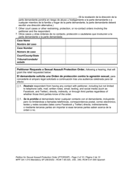 Form WPF SA-1.015 Petition for Sexual Assault Protection Order (Ptorsxp) - Washington (English/Spanish), Page 3