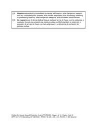 Form WPF SA-1.015 Petition for Sexual Assault Protection Order (Ptorsxp) - Washington (English/Spanish), Page 5