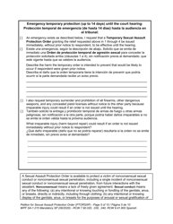Form WPF SA-1.015 Petition for Sexual Assault Protection Order (Ptorsxp) - Washington (English/Spanish), Page 6