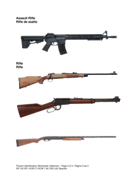 Form XR102 Firearm Identification Worksheet - Washington (English/Spanish), Page 3