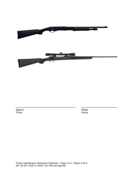 Form XR102 Firearm Identification Worksheet - Washington (English/Spanish), Page 4