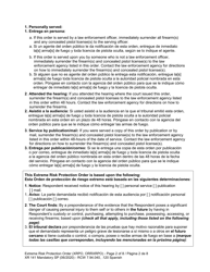 Form XR141 Extreme Risk Protection Order - Washington (English/Spanish), Page 3