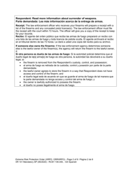 Form XR141 Extreme Risk Protection Order - Washington (English/Spanish), Page 8