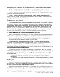Instrucciones para Formulario WPF SA-2.015 Temporary Sexual Assault Protection Order and Notice of Hearing - Washington (Spanish), Page 2