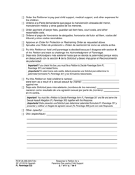 Form FL Parentage332 Response to Petition for a Parenting Plan, Residential Schedule and/or Child Support - Washington (English/Spanish), Page 7
