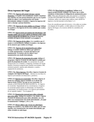 Instrucciones para Planilla De Manutencion Para Ninos Del Estado De Washington - Washington (Spanish), Page 11