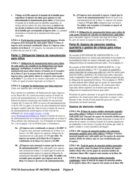 Instrucciones para Planilla De Manutencion Para Ninos Del Estado De Washington - Washington (Spanish), Page 9