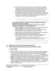 Form FL Modify610 Final Order and Findings on Petition to Change a Parenting Plan, Residential Schedule or Custody Order - Washington (English/Spanish), Page 8
