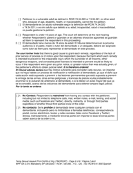 Form WPF SA-2.015 Temporary Sexual Assault Protection Order and Notice of Hearing - Washington (English/Spanish), Page 2