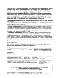 Form WPF SA-2.015 Temporary Sexual Assault Protection Order and Notice of Hearing - Washington (English/Spanish), Page 6