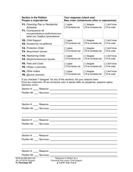 Form FL Parentage332 Response to Petition for a Parenting Plan, Residential Schedule and/or Child Support - Washington (English/Russian), Page 3