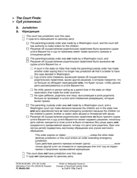 Form FL Modify604 Order on Adequate Cause to Change a Parenting/Custody Order - Washington (English/Russian), Page 2
