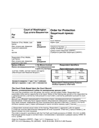 Form WPF DV3.015 Order for Protection - Washington (English/Russian)