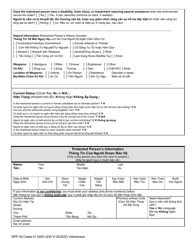 Form WPF All Cases01.0400 Law Enforcement Information Sheet (Leis) - Washington (English/Vietnamese), Page 2