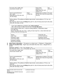 Form FL All Family001 Confidential Information (Cif) - Washington (English/Vietnamese), Page 2