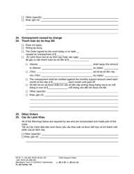Form FL All Family130 Child Support Order - Washington (English/Vietnamese), Page 29