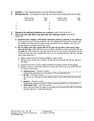 Form FL All Family140 Parenting Plan - Washington (English/Vietnamese), Page 2