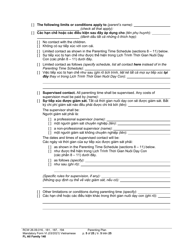 Form FL All Family140 Parenting Plan - Washington (English/Vietnamese), Page 5