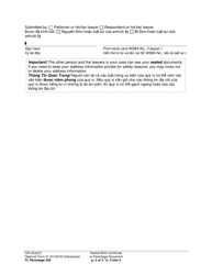 Form FL Parentage329 Sealed Birth Certificate or Parentage Document (Cover Sheet) - Washington (English/Vietnamese), Page 2
