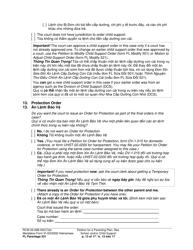 Form FL Parentage331 Petition for a Parenting Plan, Residential Schedule and/or Child Support - Washington (English/Vietnamese), Page 13