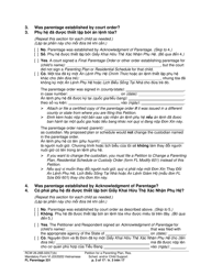 Form FL Parentage331 Petition for a Parenting Plan, Residential Schedule and/or Child Support - Washington (English/Vietnamese), Page 3