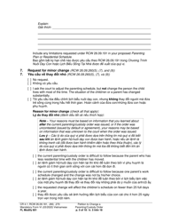 Form FL Modify601 Petition to Change a Parenting Plan, Residential Schedule or Custody Order (Ptmd) - Washington (English/Vietnamese), Page 5