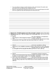 Form FL Divorce221 Motion for Immediate Restraining Order (Ex Parte) - Washington (English/Vietnamese), Page 14