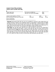 Form FL Divorce221 Motion for Immediate Restraining Order (Ex Parte) - Washington (English/Vietnamese), Page 16