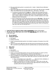 Form FL Divorce221 Motion for Immediate Restraining Order (Ex Parte) - Washington (English/Vietnamese), Page 5