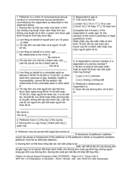 Form WPF SA-1.015 Petition for Sexual Assault Protection Order - Washington (English/Vietnamese), Page 2