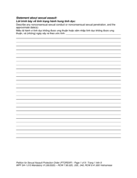 Form WPF SA-1.015 Petition for Sexual Assault Protection Order - Washington (English/Vietnamese), Page 7