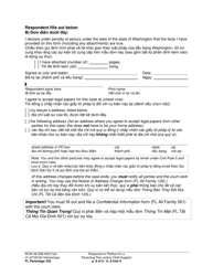Form FL Parentage332 Response to Petition for a Parenting Plan, Residential Schedule and/or Child Support - Washington (English/Vietnamese), Page 8