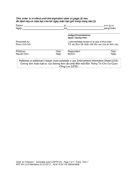 Form WPF VA-3.015 Order for Protection - Vulnerable Adult - Washington (English/Vietnamese), Page 7