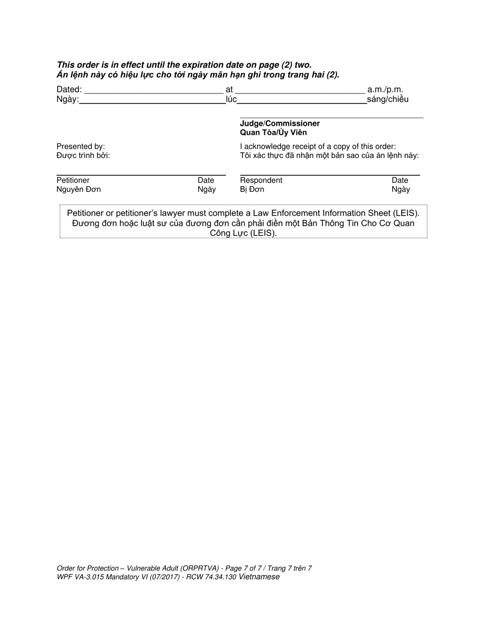 Form WPF VA 3 015 Fill Out Sign Online And Download Printable PDF