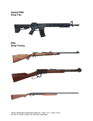 Form XR102 Firearm Identification Worksheet - Washington (English/Vietnamese), Page 3