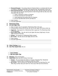 Form FL Modify610 Final Order and Findings on Petition to Change a Parenting Plan, Residential Schedule or Custody Order (Ormdd/Ordymt) - Washington (English/Vietnamese), Page 11
