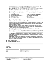 Form FL Modify610 Final Order and Findings on Petition to Change a Parenting Plan, Residential Schedule or Custody Order (Ormdd/Ordymt) - Washington (English/Vietnamese), Page 12