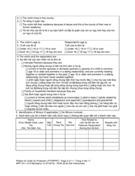 Form WPF DV-1.015 Petition for Order for Protection (Ptorprt) - Washington (English/Vietnamese), Page 2